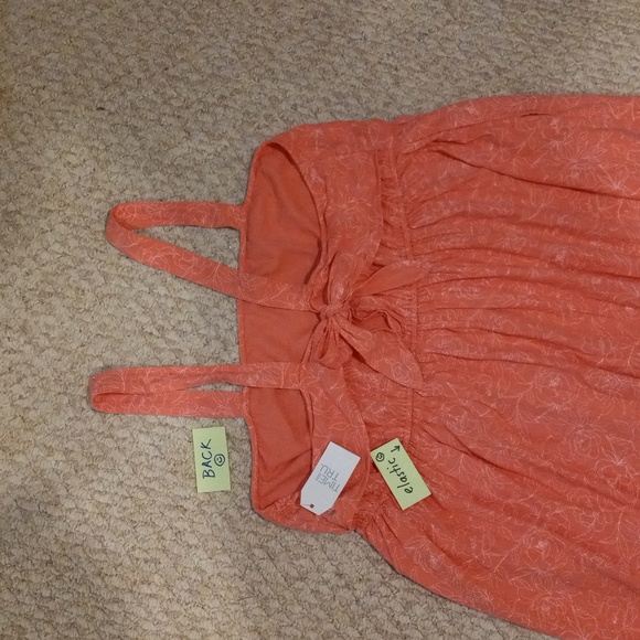 Preppy Beach Picnic Summer Printed Pink Linen Sundress Flowy Midi Plus Size Boho - Picture 12 of 13